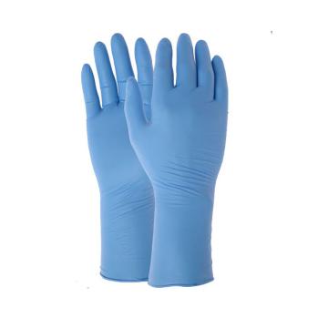 PREISING 蓝色1000级 丁腈指麻卷边手套，XL，100只/袋