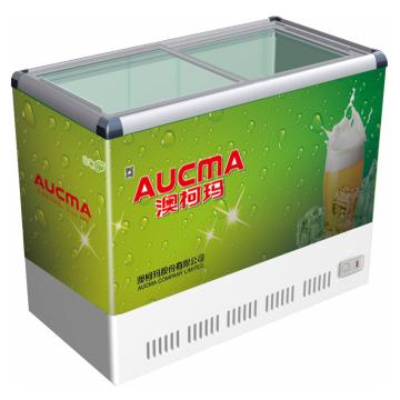 透明门卧式冷藏冷冻转换啤酒柜，澳柯玛，SC/SD-200B,+8～-18℃,1006*584*842