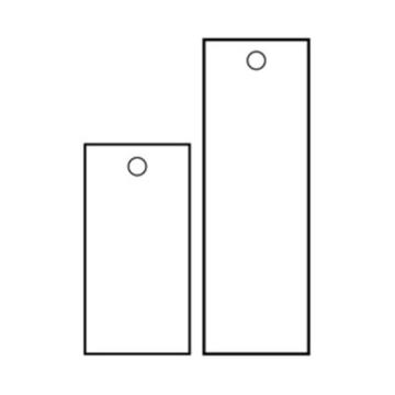 空白塑料吊牌-长方形,25.4×76.2mm,白色,100个/包，14840
