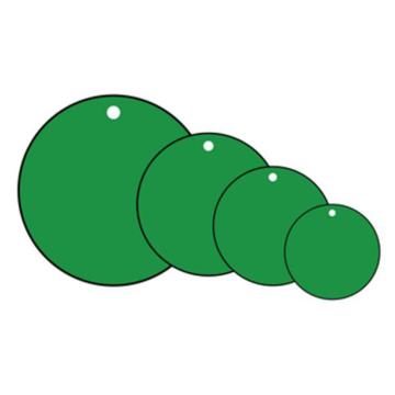 空白塑料吊牌-圆形,Φ38.1mm,绿色,100个/包，14791