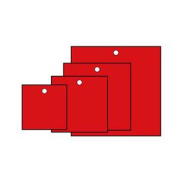 空白塑料吊牌-正方形,38.1×38.1mm,红色,100个/包，14803