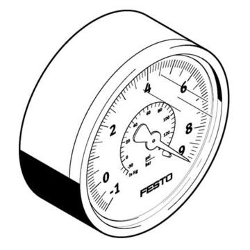 费斯托 真空压力表，R1/4，-1至0 bar，Festo，VAM-63-V1/9-R1/4-EN，537814  VAM-63-V1/9-R1/4-EN，537814