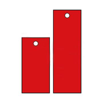 空白塑料吊牌-长方形,25.4×76.2mm,红色,100个/包，14834
