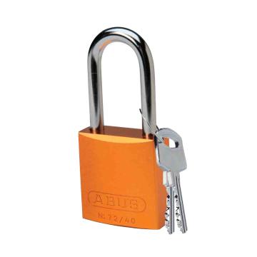 BRADY铝锁，1.5"，3.8cm，锁钩，锁芯互异，橙色，99619
