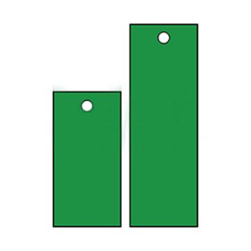 空白塑料吊牌-长方形,25.4×76.2mm,绿色,100个/包，14836