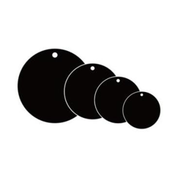 空白塑料吊牌-圆形,Φ38.1mm,黑色,100个/包，14795
