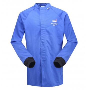 雷克兰 HRC 3级 26Cal/cm2 防电弧大褂式上衣，蓝色，L（DH经济面料）