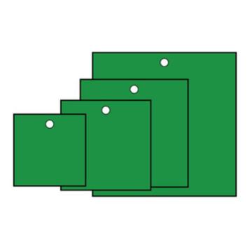 空白塑料吊牌-正方形,50.8×50.8mm,绿色,100个/包，14808