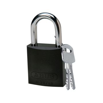 BRADY铝锁，1"，2.5cm，锁钩，锁芯互异，黑色，99613