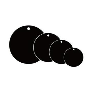 空白塑料吊牌-圆形,Φ31.8mm,黑色,100个/包，14794