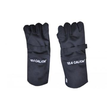 雷克兰 12.4cal系列防电弧手套，手指宽大，可与绝缘手套配合使用，总长达40cm，深蓝