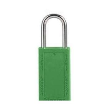 Master Lock 6mm锁钩，锁钩净高38mm，76mm高，绿色XENOY工程塑料安全锁，411MCNGRN