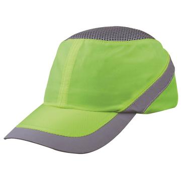 代尔塔102110-JA 透气型运动防撞帽，荧光黄，帽檐7cm