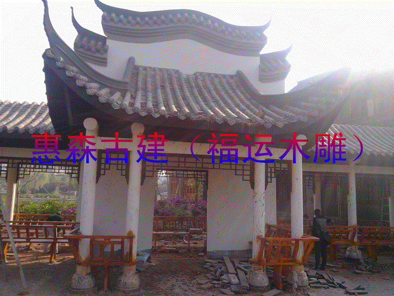 竹子门头牌坊,古建门牌坊,仿古木结构牌楼惠森厂家