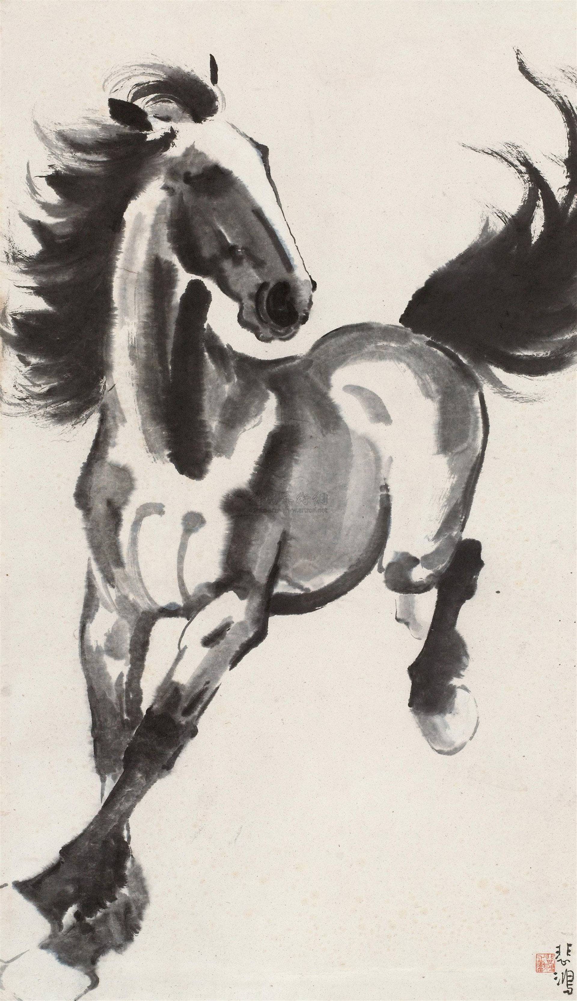 厦门权威鉴定徐悲鸿奔马图字画