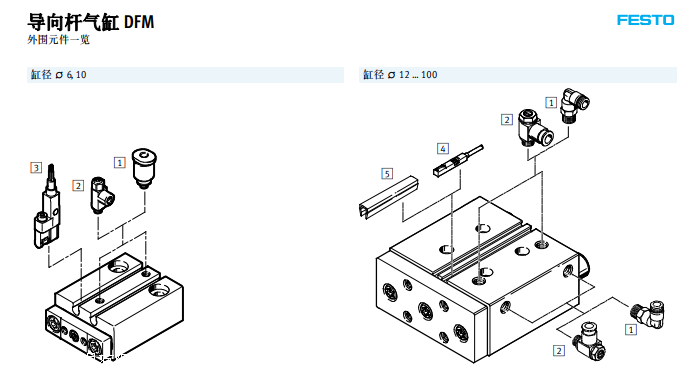 FESTO导向杆气缸 170878 DFM-63-25-P-A-GF