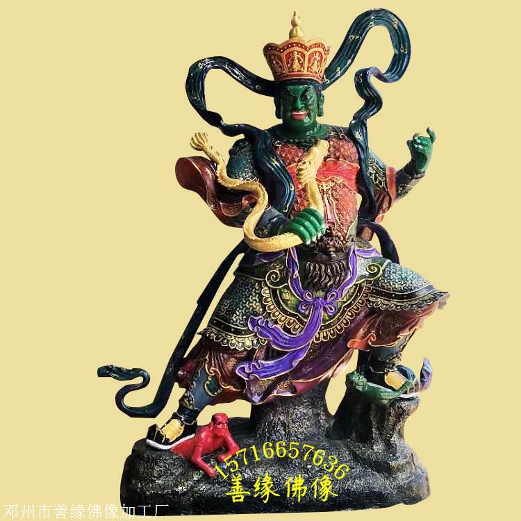 纯手工雕刻魔家四将神像 东方持国天王魔礼寿神像