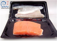 上海海鲜食品贴体包装盒  大连鳕鱼扇贝真空贴体包装托盘