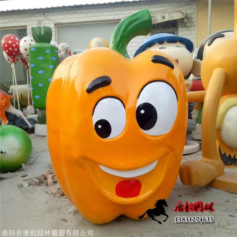 玻璃钢卡通蔬菜水果雕塑