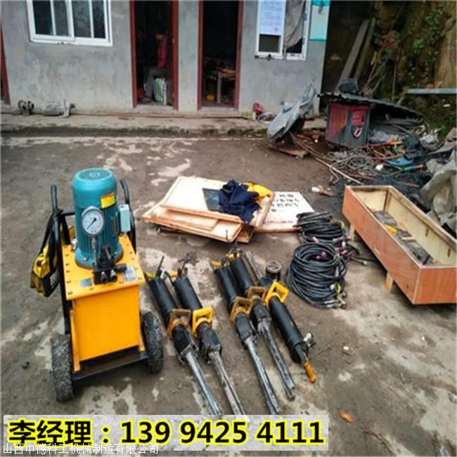 乐安破除机坚硬石头混凝土破裂设备作业视频