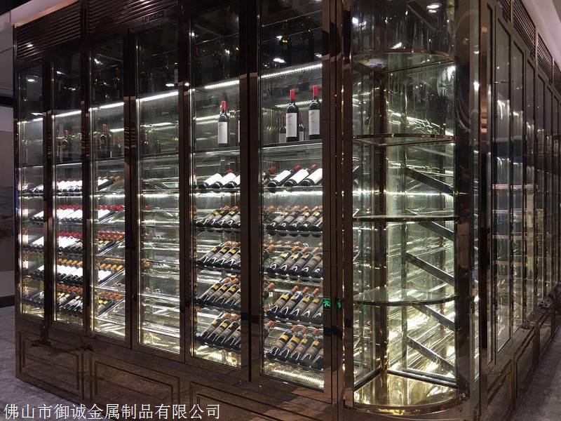 定制玫瑰金不锈钢酒架多少钱