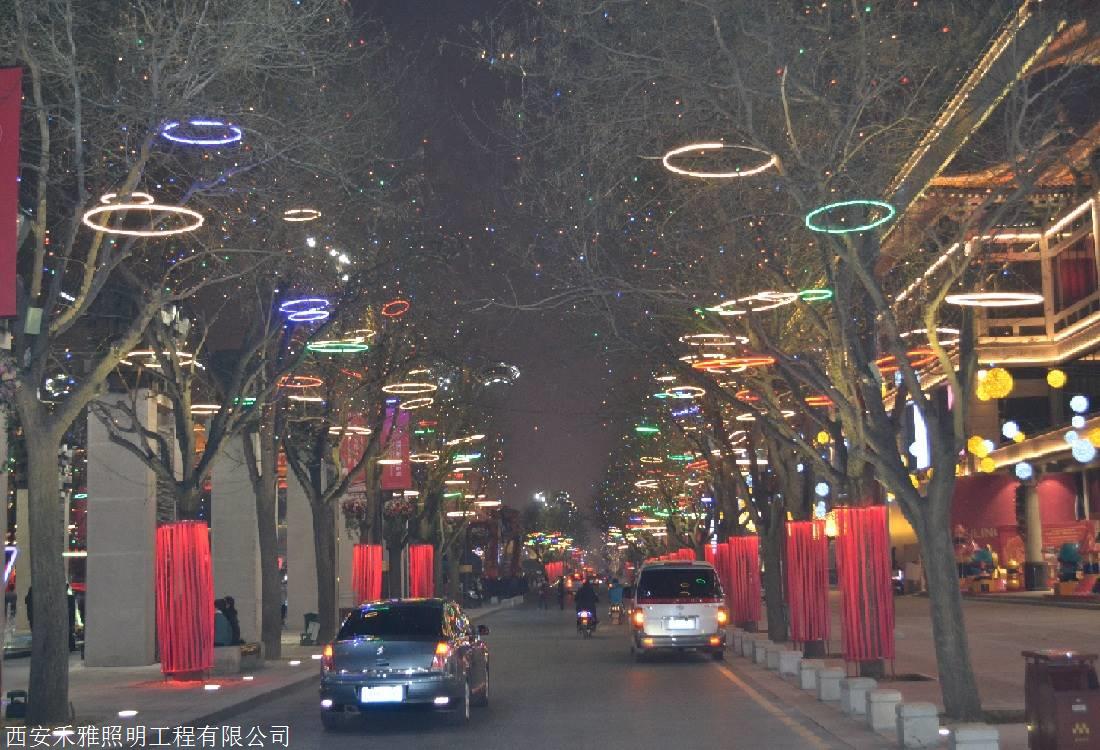 LED亮化-夜景亮化工程施工-街道亮化-西安禾雅