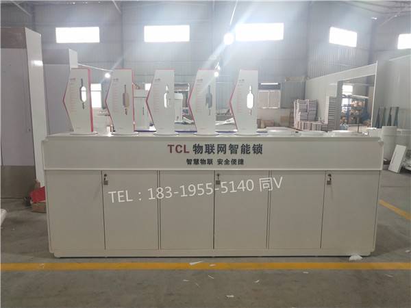 漳州平和爱随门锁样品展示架柜台设计