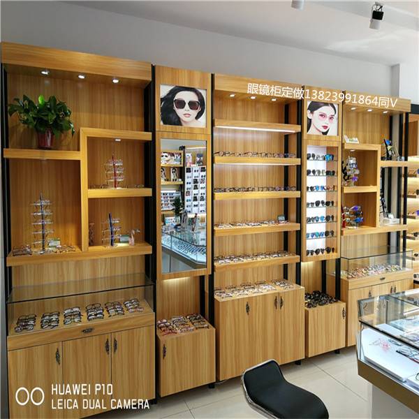 普洱木九十品牌眼镜店货架 临沧快时尚眼镜柜台展示柜
