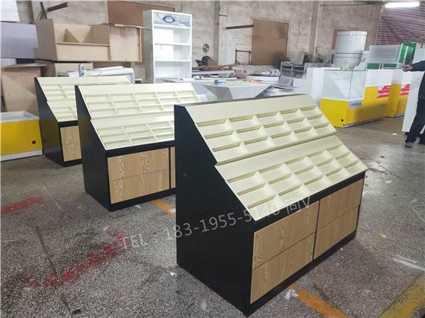 山东菏泽木质眼镜展示柜/眼镜柜中岛展示柜烤漆木质