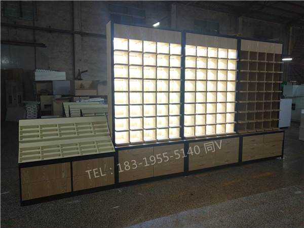 山东菏泽木质眼镜展示柜/眼镜柜中岛展示柜烤漆木质