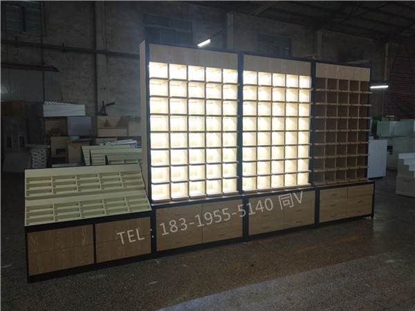 山东菏泽木质眼镜展示柜/眼镜柜中岛展示柜烤漆木质