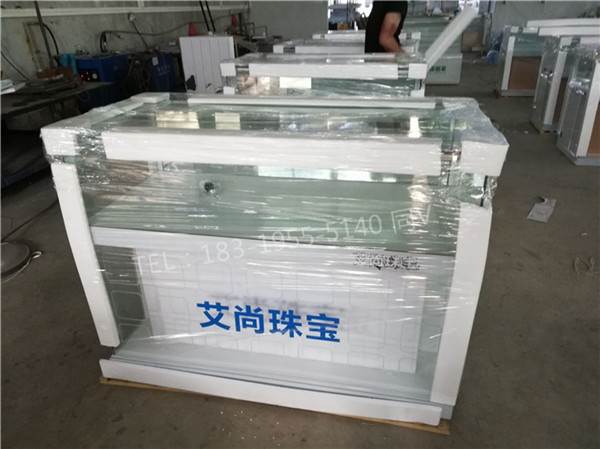 广东梅州烤漆玻璃眼镜店柜子/免漆板立式铁架铁木结合