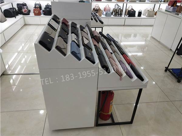 广东梅州烤漆玻璃眼镜店柜子/免漆板立式铁架铁木结合