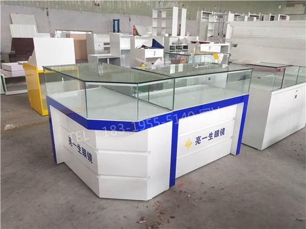 河南新乡多层格子太阳眼镜店货架/眼镜展示柜烤漆展柜图片大全