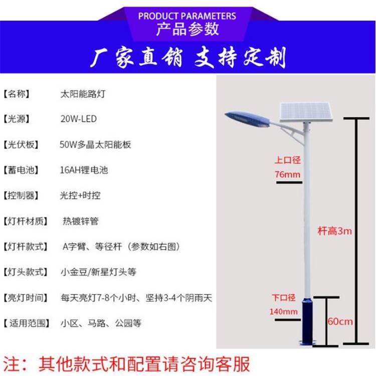 聊城太阳能路灯厂家批发价格