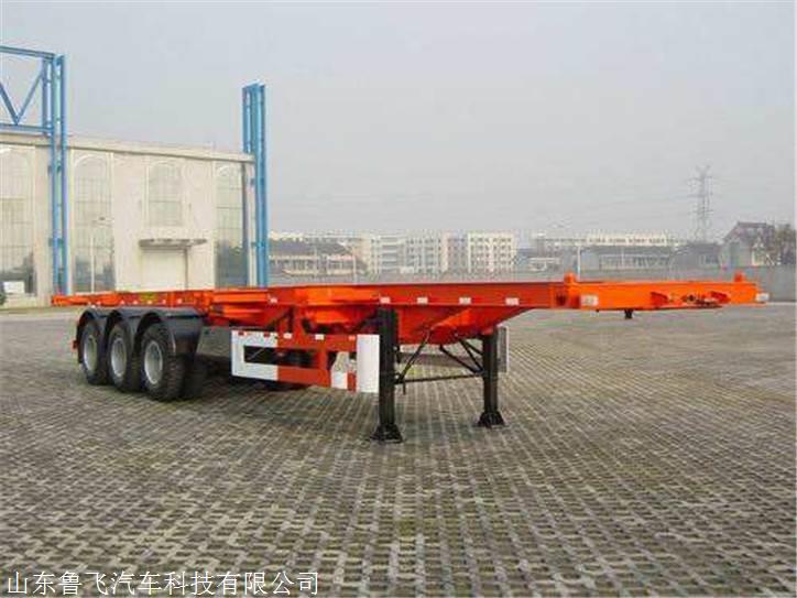 参数配置13米后翻自卸半挂车13.75米平板拖车报承载吨位13.75米低
