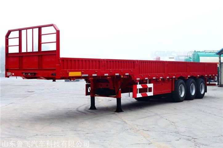 13米平板拖车13米低平板半挂车大件运输低平板拖车挖掘机托盘低平
