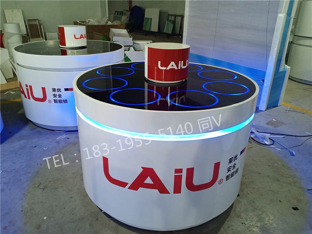 齐齐哈尔铁锋哪里有卖商场柜台的厂家长视智能指纹锁锁架展示柜