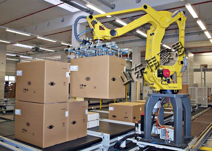 自动装箱码垛流水线 饮料箱机械手码垛机