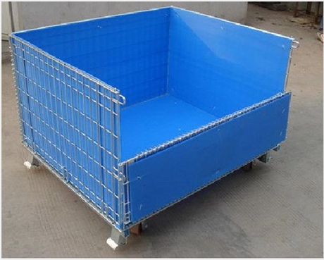 贵阳仓储笼 常规折叠堆垛仓储仓储笼 加轮子可移动仓储笼车现货