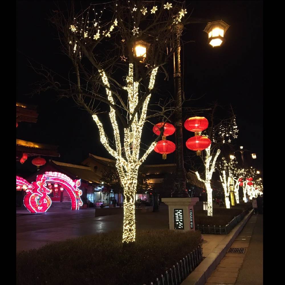 新疆-花灯-彩灯-春节亮化-景观照明-可定制