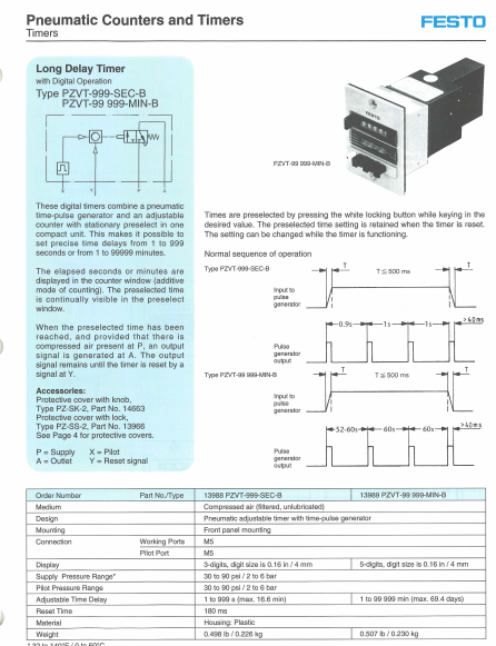 订费斯托FESTO气动定时器指导