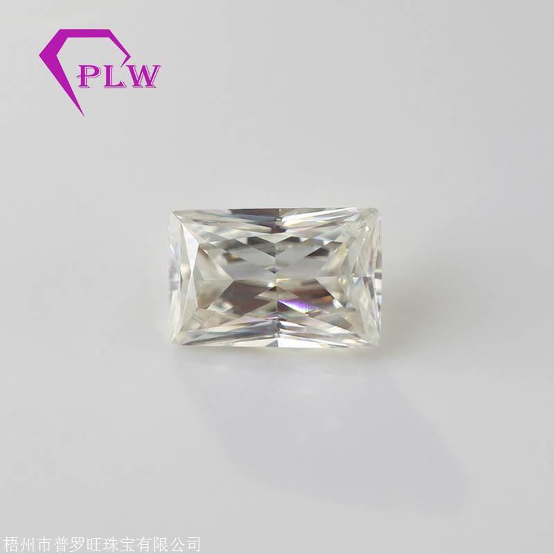 產(chǎn)地貨源 長方形莫桑石裸鉆DEF色 人造鉆石 莫桑鉆裸石廠家批發(fā)