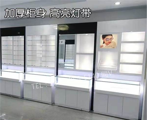 山东菏泽木质眼镜展示柜/眼镜柜中岛展示柜烤漆木质