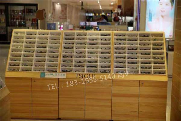 福建龙岩中岛眼镜货架/眼镜柜中岛展示柜烤漆木质