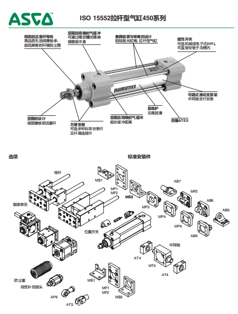 纽曼蒂克NUMATICS型材气缸;453系列