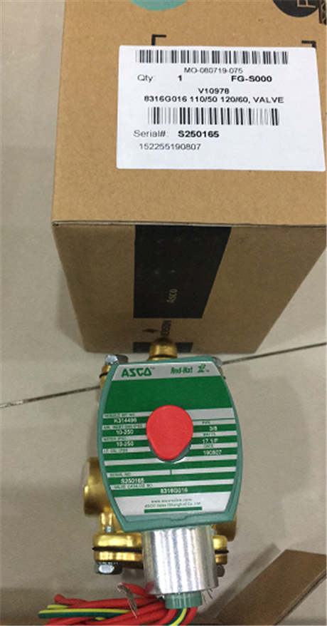 ASCO提升电磁阀，阿斯卡阀门实物图