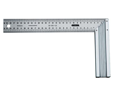 史丹利35-351-23铝柄不锈钢直角尺300x165mm