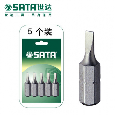 世达SATA 59216 5件套6.3MM系列25mm长一字型旋具头5.5mm