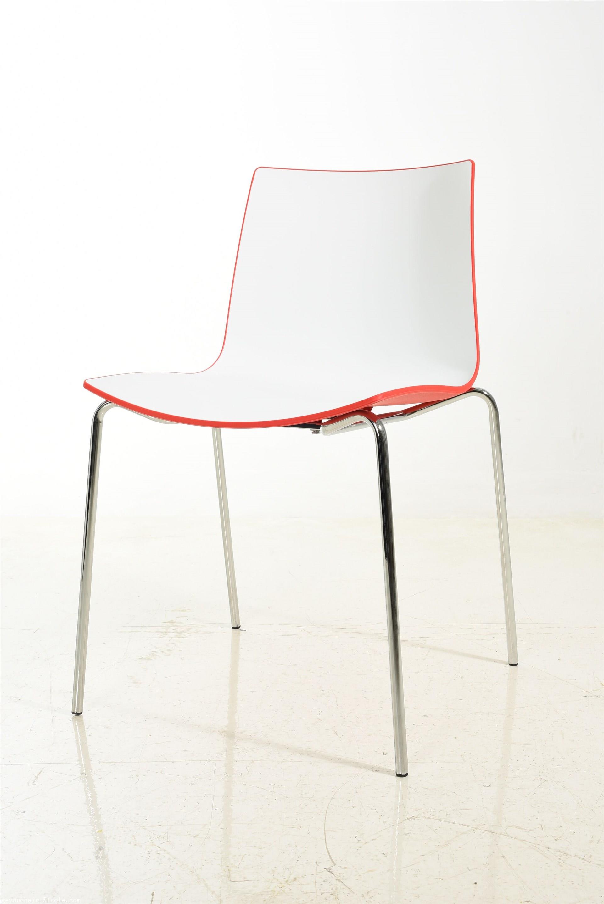 格友家具双色abs塑料椅 创意塑料椅 塑料餐椅图片